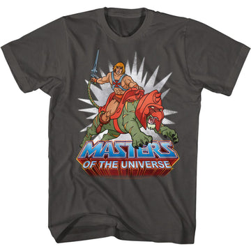 Masters Of The Universe-Starburst Battlecat-Smoke Adult S/S T-Shirt - Smoke