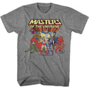 Masters Of The Universe-Desatch Cast-Graphite Heather Adult S/S T-Shirt - Graphite Heather