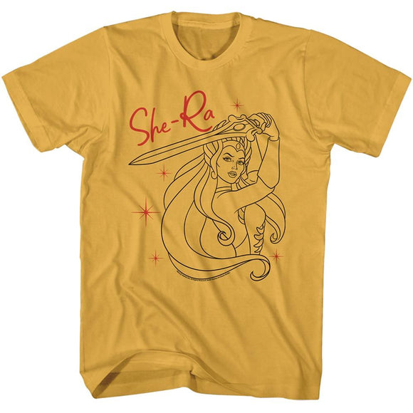 Masters Of The Universe-Motu Line Art-Ginger Adult S/S T-Shirt - Ginger