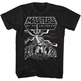 Masters Of The Universe-He Man Castle-Black Adult S/S T-Shirt - Black