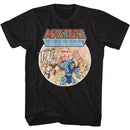 Masters Of The Universe-He Man And Skeletor Battle-Black Adult S/S T-Shirt - Black