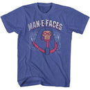 Masters Of The Universe-Man E Faces Head-Royal Heather Adult S/S T-Shirt - Royal Heather