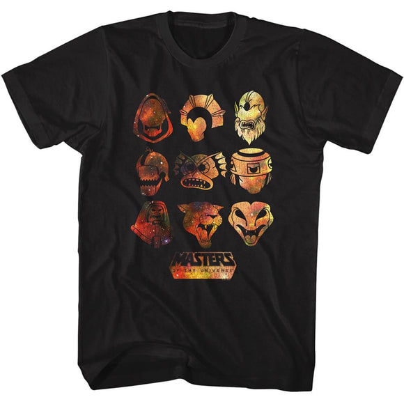 Masters Of The Universe-Motu Galaxy Villains-Black Adult S/S T-Shirt - Black