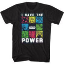Masters Of The Universe-Motu I Have The Power Boxes-Navy Adult S/S T-Shirt - Navy