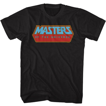Masters Of The Universe-Motu Logo-Black Adult S/S T-Shirt - Black