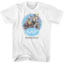 Melrose Place-Melrose Place Crew On Stairs-White Adult S/S T-Shirt - White