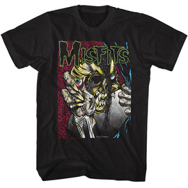 Misfits-Misfits Eyeball-Black Adult S/S T-Shirt - Black