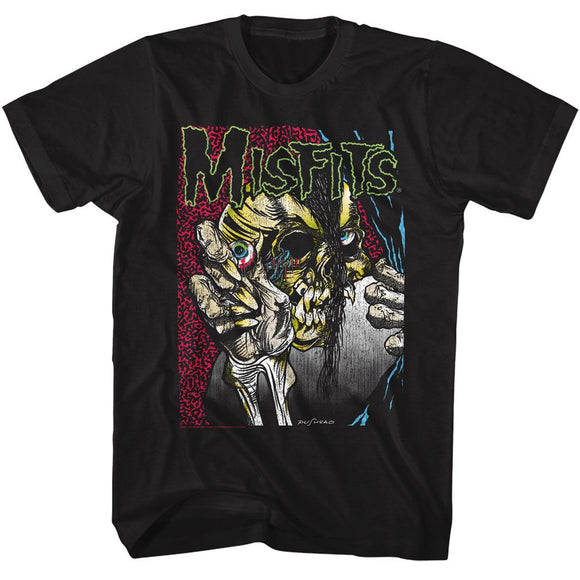 Misfits-Misfits Eyeball-Black Adult S/S T-Shirt - Black