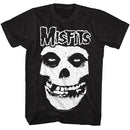 Misfits-Misfits Logo Outline Skull-Black Adult S/S T-Shirt - Black