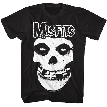 Misfits-Misfits Logo Outline Skull-Black Adult S/S T-Shirt - Black