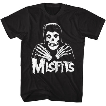 Misfits-Misfits Skull Crossed Arms-Black Adult S/S T-Shirt - Black