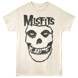 Misfits-Misfits Skull Inverted-Natural Adult S/S T-Shirt - Natural