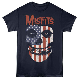 Misfits-Misfits Flag-Navy Adult S/S T-Shirt - Navy