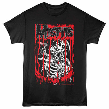 Misfits Death Comes Ripping Black Adult T-Shirt