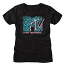 Mtv-Mtv Skull And Bones-Black Ladies S/S T-Shirt - Black