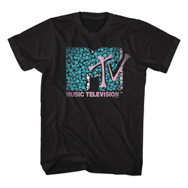 Mtv-Mtv Skulls And Bones-Black Adult S/S T-Shirt - Black