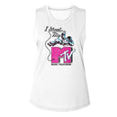 Mtv-Mtv I Want My Astronaut-White Ladies Muscle Tank S - White