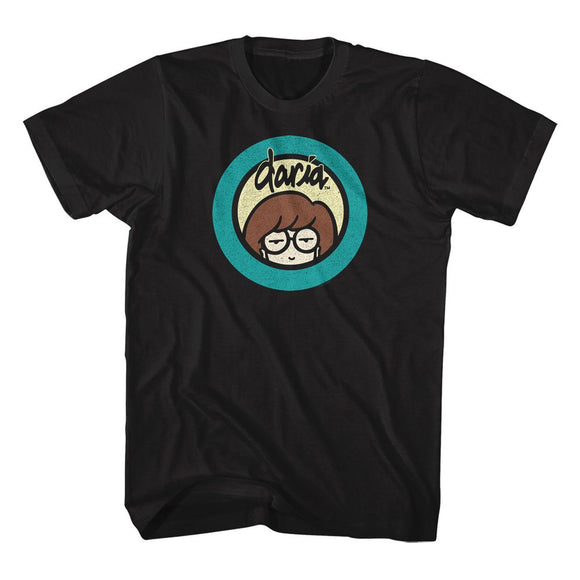 Mtv-Mtv Daria Logo-Black Adult S/S T-Shirt - Black