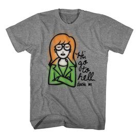Mtv-Mtv Hi Go To-Graphite Heather Adult S/S T-Shirt - Graphite Heather