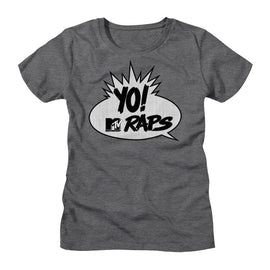 Mtv-Mtv Yo Mtv Raps-Deep Heather Ladies S/S T-Shirt - Deep Heather