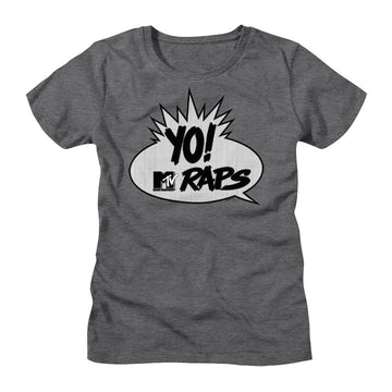 Mtv-Mtv Yo Mtv Raps-Deep Heather Ladies S/S T-Shirt - Deep Heather