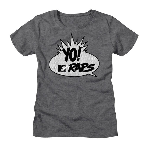 Mtv-Mtv Yo Mtv Raps-Deep Heather Ladies S/S T-Shirt - Deep Heather