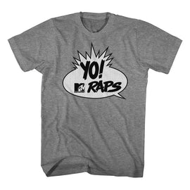 Mtv-Mtv Yo Mtv Raps-Graphite Heather Adult S/S T-Shirt - Graphite Heather