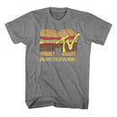 Mtv-Mtv Burger-Graphite Heather Adult S/S T-Shirt - Graphite Heather