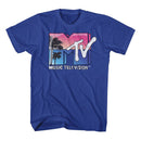 Mtv-Mtv Beach Logo-Royal Adult S/S T-Shirt - Royal