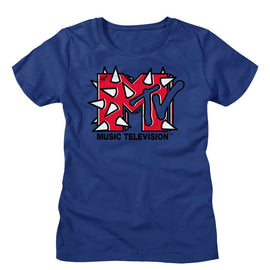 Mtv-Mtv Spiky-Royal Ladies S/S T-Shirt - Royal