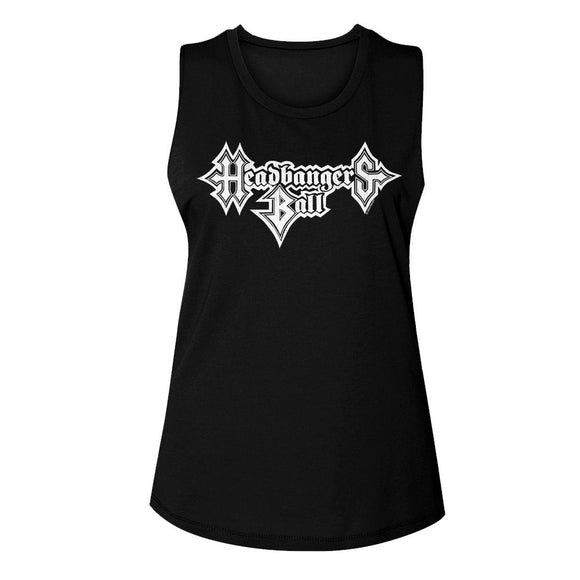 Mtv-Mtv Headbangers Ball-Black Ladies Muscle Tank-S - Black