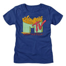 Mtv-Mtv French Fries-Royal Ladies S/S T-Shirt - Royal