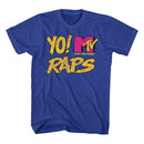 Mtv-Mtv Yo Raps Texture-Royal Adult S/S T-Shirt - Royal