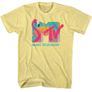 Mtv-Mtv Flamingo-Yellow Heather Adult S/S T-Shirt - Yellow Heather