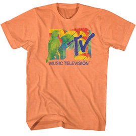 Mtv-Mtv Parrot-Cantaloupe Adult S/S T-Shirt - Cantaloupe