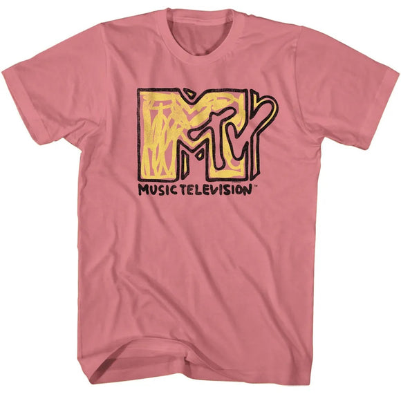MTV Scribble Logo Mauvelous Adult T-Shirt