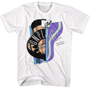 Mtv-Mtv Guitar Hat Piano-White Adult S/S T-Shirt - White