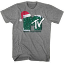 Mtv-Mtv Santa Hat-Graphite Heather Adult S/S T-Shirt - Graphite Heather