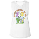 Mtv-Mtv Music Moves Us All-White Ladies Muscle Tank S - White