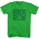 Mtv-Mtv Clover Pattern-Kelly Adult S/S T-Shirt - Kelly
