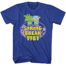 Mtv-Mtv Spring Break 87-Royal Adult S/S T-Shirt - Royal