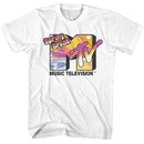 Mtv-Mtv Spring Airbrush-White Adult S/S T-Shirt - White