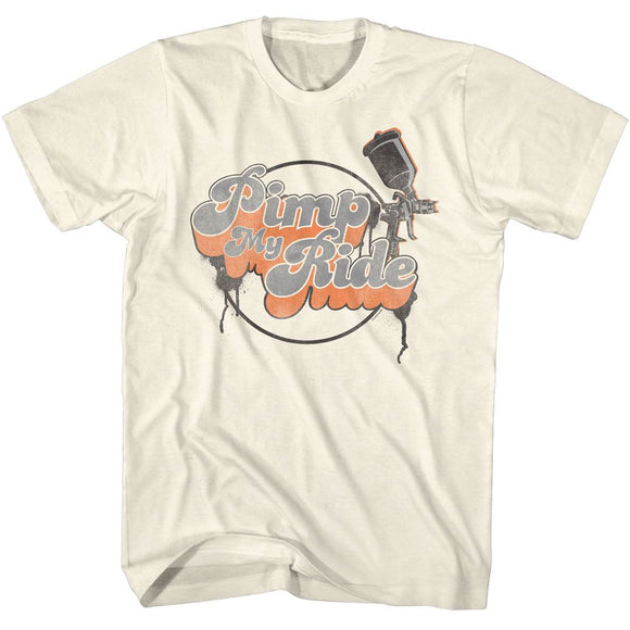Mtv-Mtv Pimp My Ride Air Gun-Natural Adult S/S T-Shirt - Natural