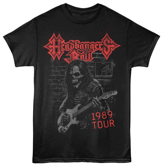 Mtv-Mtv Skeleton Guitar-Black Adult S/S T-Shirt - Black