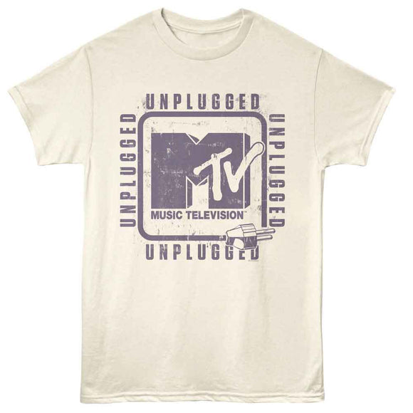Mtv-Mtv Unplugged Cord-Natural Adult S/S T-Shirt - Natural