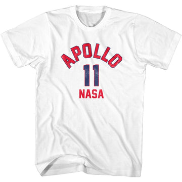 Nasa-Nasa Apollo 11-White Adult S/S T-Shirt - White