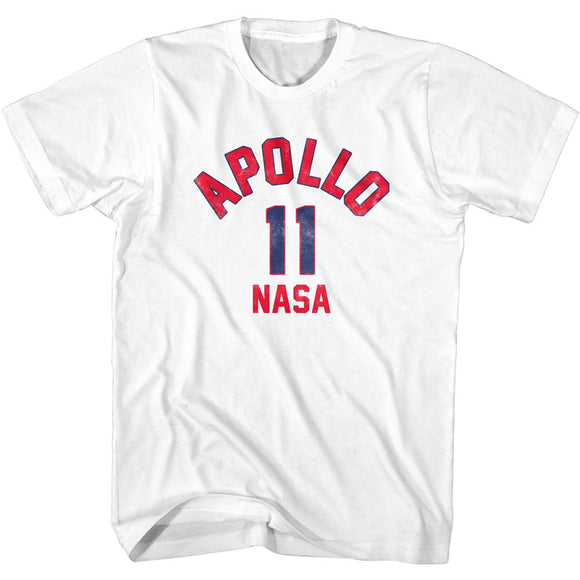 Nasa-Nasa Apollo 11-White Adult S/S T-Shirt - White