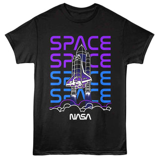 Nasa Nasa Shuttle Line Art Adult T-Shirts