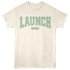 Nasa-Nasa Launch-Natural Adult S/S T-Shirt - Natural