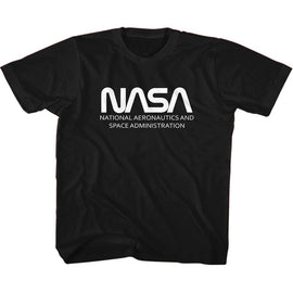 Nasa-Nasa Simple Worm-Black Youth S/S T-Shirt-Xs (5-6) - Black